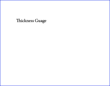 Thickness Gauge