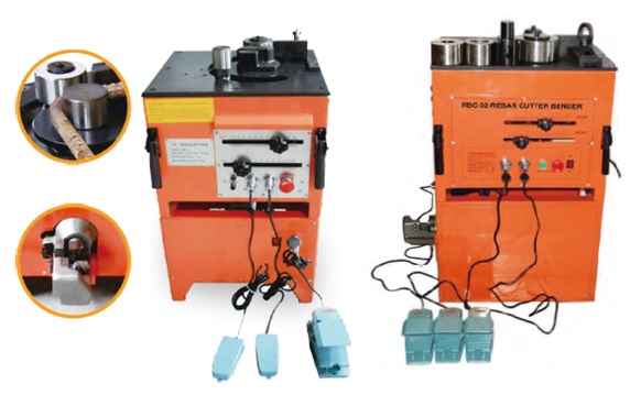 REBAR BENDER CUTTER: RBC-32 32MM CAPACITY 3000W 240V 1PH 50HZ
